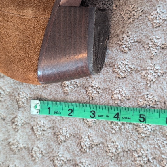 Lauren Ralph Lauren Raquel 100% Leather Suede Brown Western Boots - Picture 12 of 15